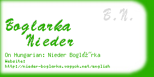 boglarka nieder business card